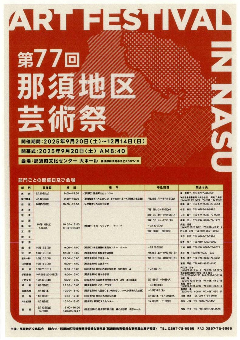 那須地区芸術祭ポスター